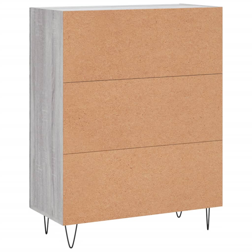 vidaXL Sideboard Grey Sonoma 69.5x34x90 cm Engineered Wood