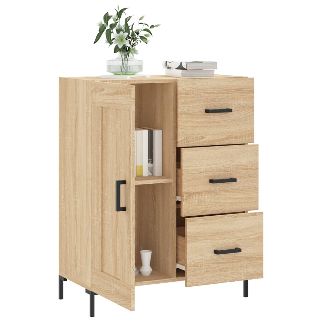vidaXL Sideboard Sonoma Oak 69.5x34x90 cm Engineered Wood