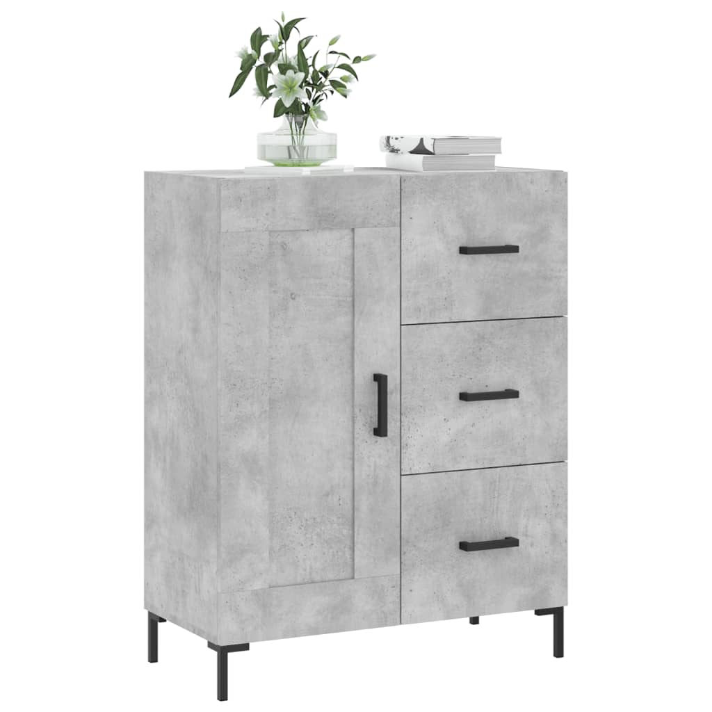 vidaXL Sideboard Concrete Grey 69,5x34x90 cm Engineered Wood