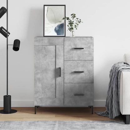 vidaXL Sideboard Concrete Grey 69.5x34x90 cm Engineered Wood