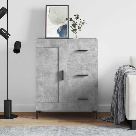 vidaXL Sideboard Concrete Grey 69,5x34x90 cm Engineered Wood