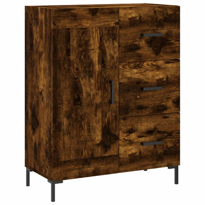 vidaXL Sideboard Smoked Oak 69,5x34x90 cm Engineered Wood