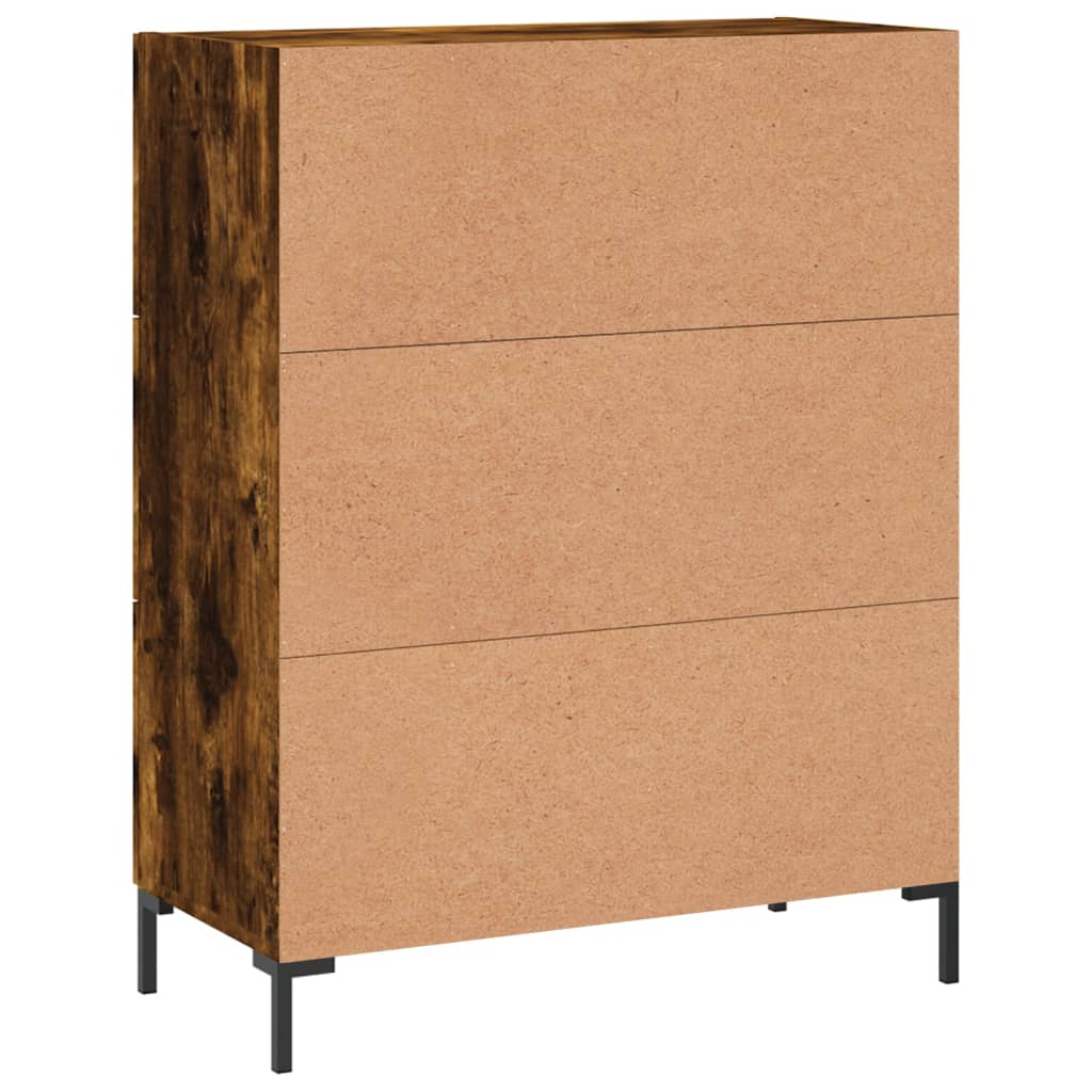 vidaXL Sideboard Smoked Oak 69,5x34x90 cm Engineered Wood