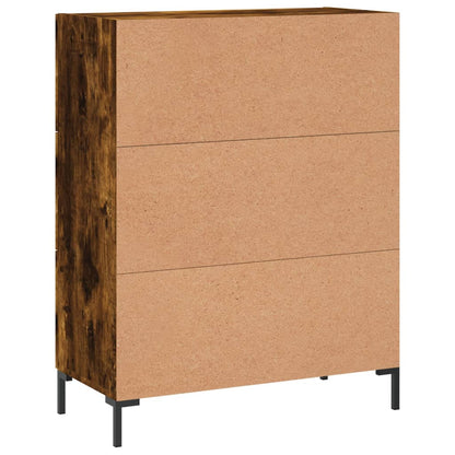 vidaXL Sideboard Smoked Oak 69,5x34x90 cm Engineered Wood