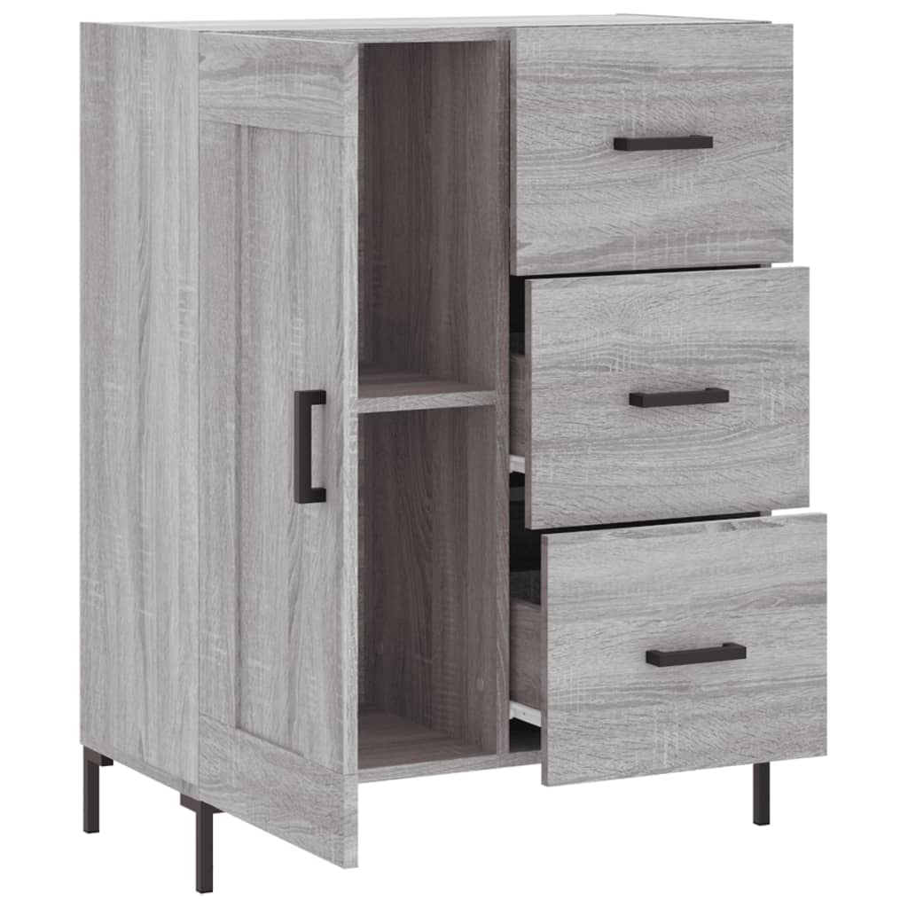 vidaXL Sideboard Grey Sonoma 69.5x34x90 cm Engineered Wood