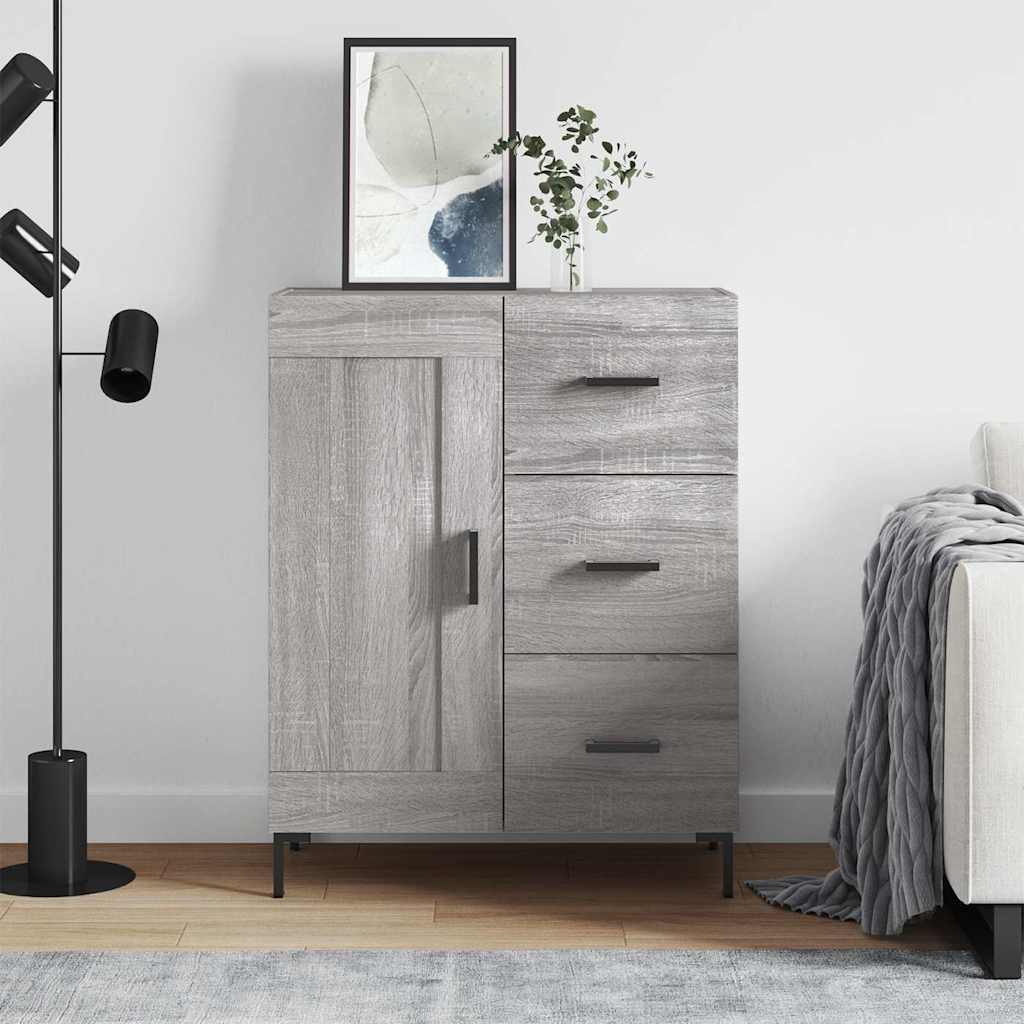 vidaXL Sideboard Grey Sonoma 69,5x34x90 cm Engineered Wood