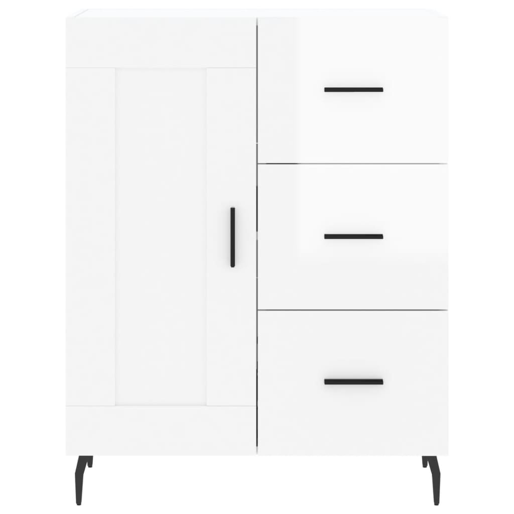 vidaXL Sideboard High Gloss White 69,5x34x90 cm Engineered Wood