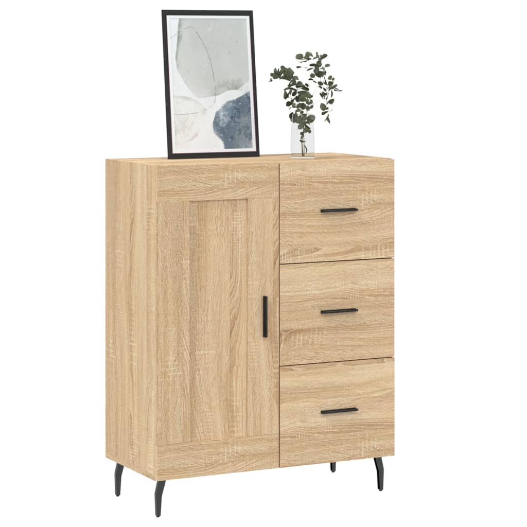 vidaXL Sideboard Sonoma Oak 69.5x34x90 cm Engineered Wood