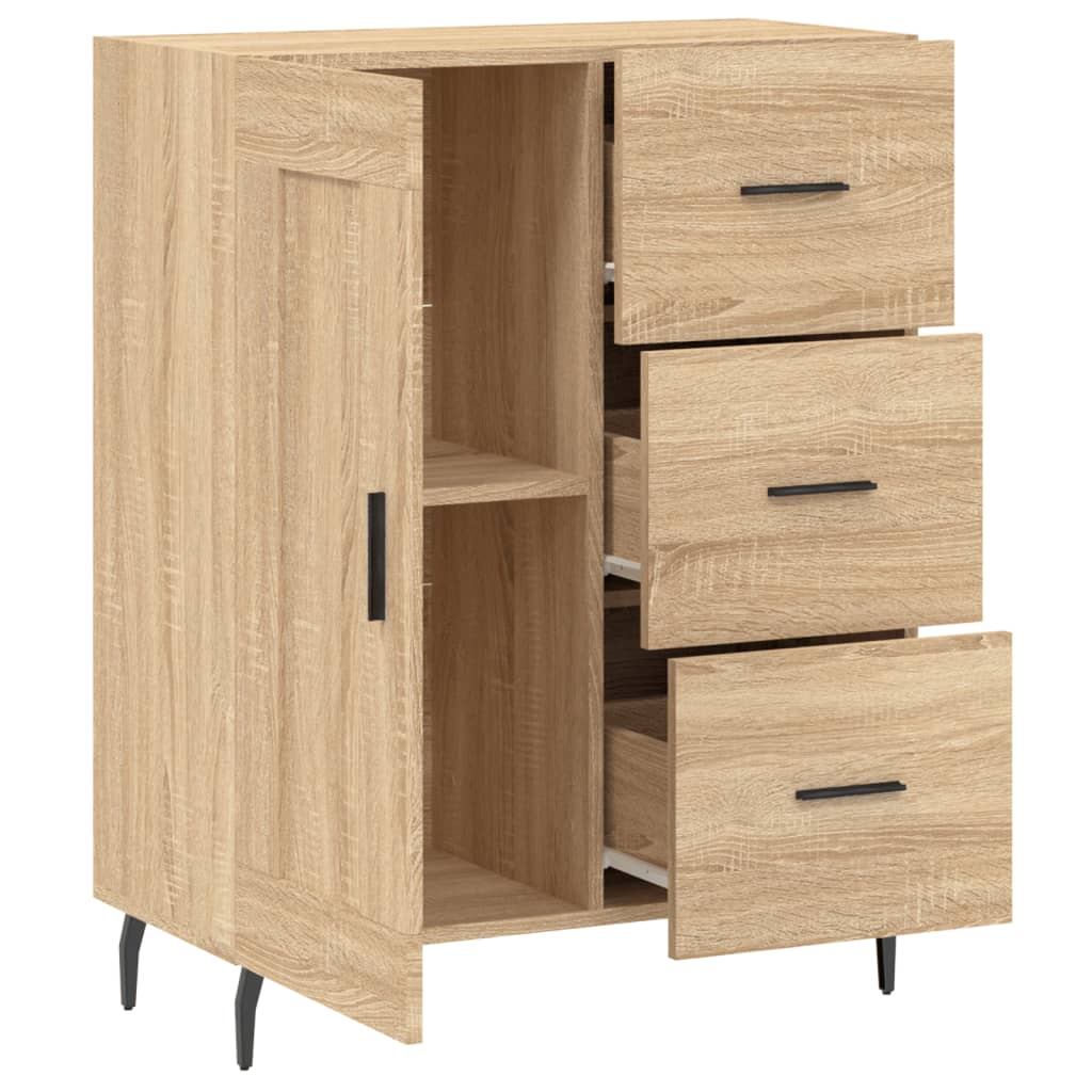 vidaXL Sideboard Sonoma Oak 69.5x34x90 cm Engineered Wood