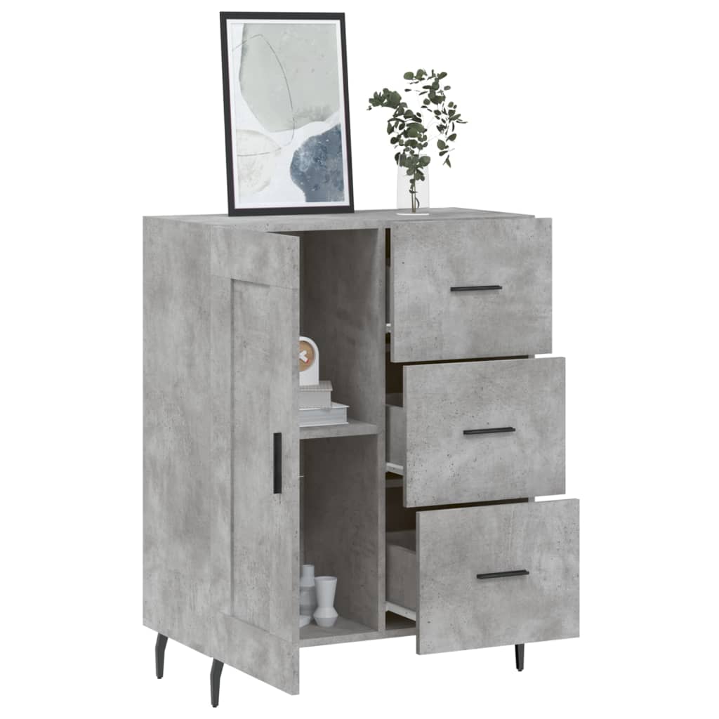 vidaXL Sideboard Concrete Grey 69,5x34x90 cm Engineered Wood