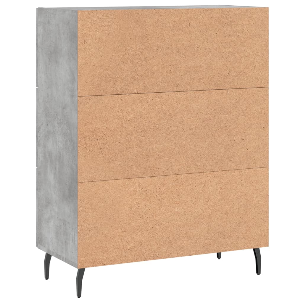 vidaXL Sideboard Concrete Grey 69,5x34x90 cm Engineered Wood