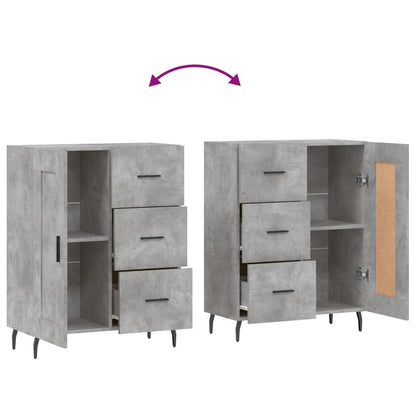 vidaXL Sideboard Concrete Grey 69,5x34x90 cm Engineered Wood