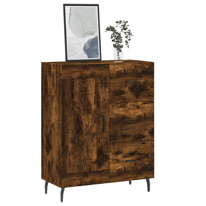 vidaXL Sideboard Smoked Oak 69,5x34x90 cm Engineered Wood