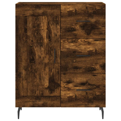 vidaXL Sideboard Smoked Oak 69.5x34x90 cm Engineered Wood