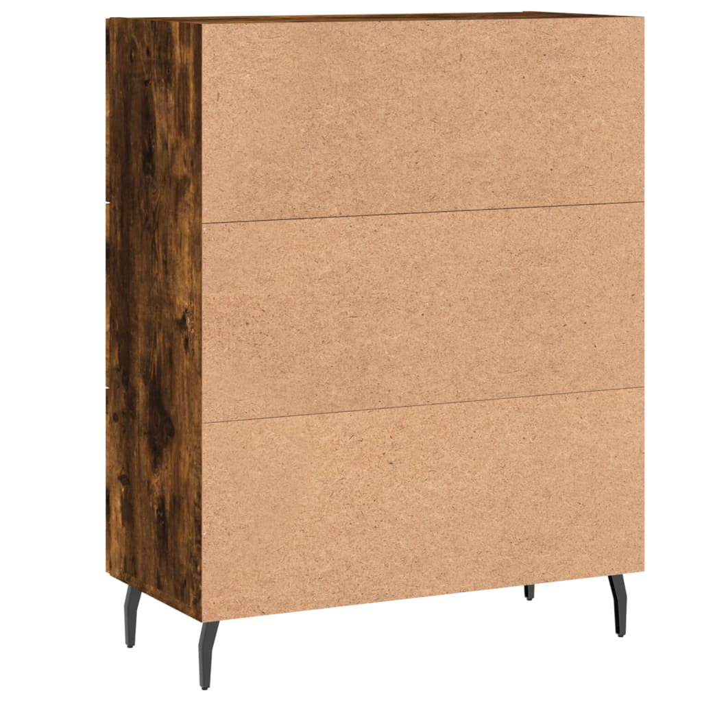 vidaXL Sideboard Smoked Oak 69,5x34x90 cm Engineered Wood