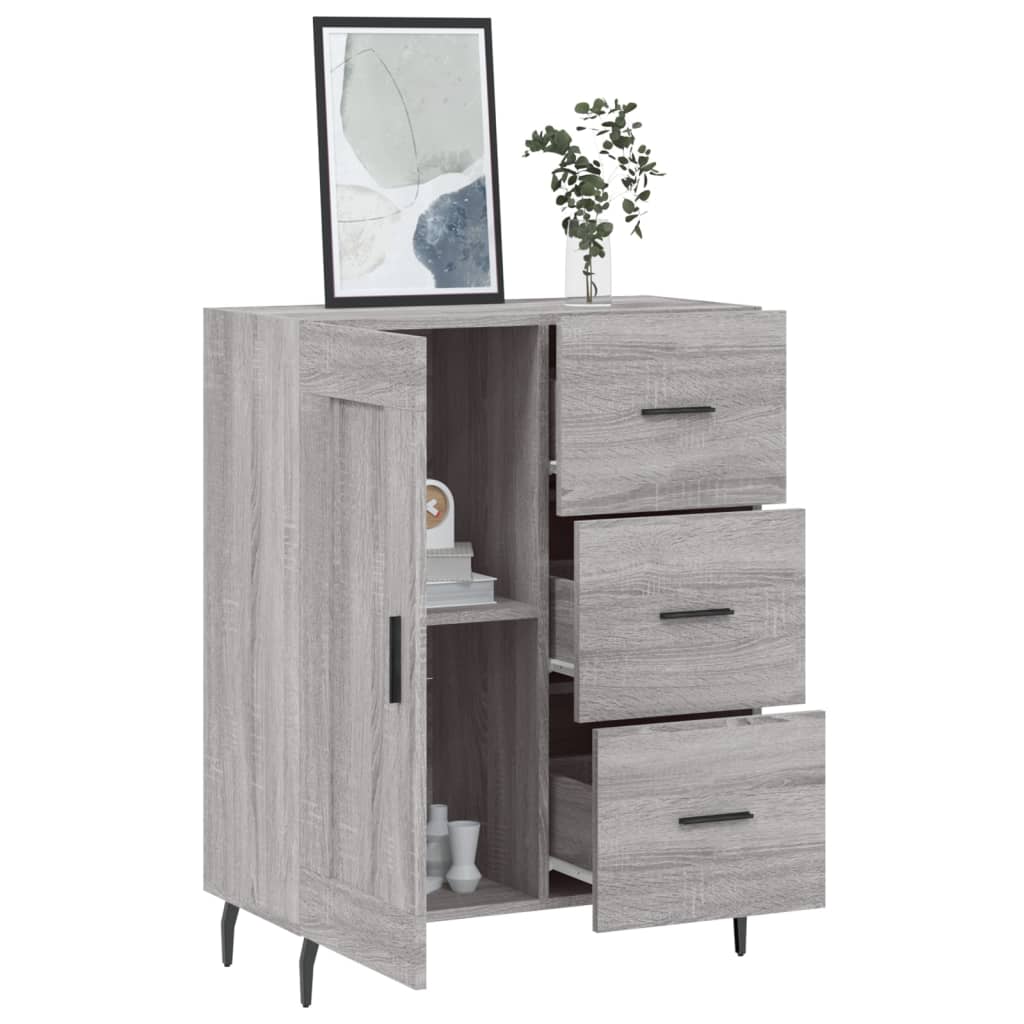 vidaXL Sideboard Grey Sonoma 69,5x34x90 cm Engineered Wood