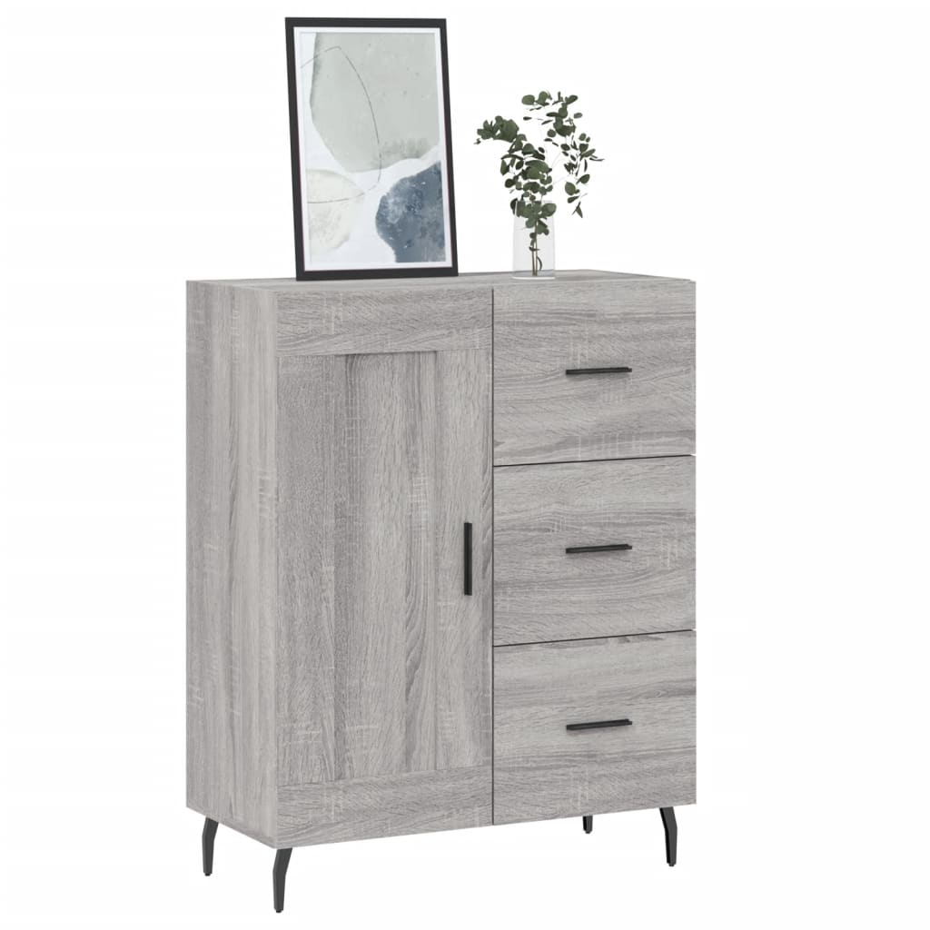 vidaXL Sideboard Grey Sonoma 69,5x34x90 cm Engineered Wood