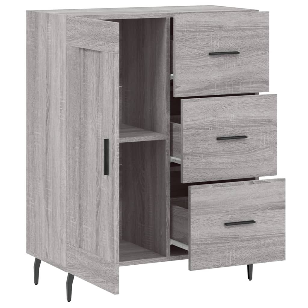 vidaXL Sideboard Grey Sonoma 69,5x34x90 cm Engineered Wood