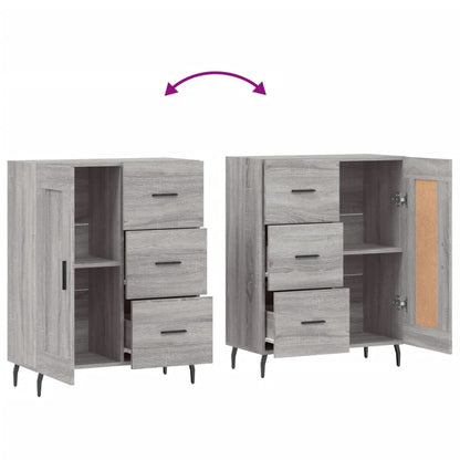 vidaXL Sideboard Grey Sonoma 69,5x34x90 cm Engineered Wood
