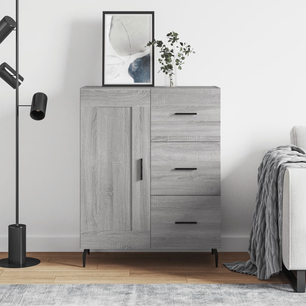 vidaXL Sideboard Grey Sonoma 69,5x34x90 cm Engineered Wood
