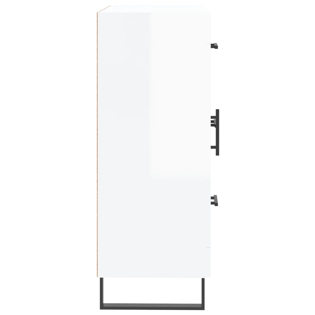 vidaXL Sideboard High Gloss White 69.5x34x90 cm Engineered Wood
