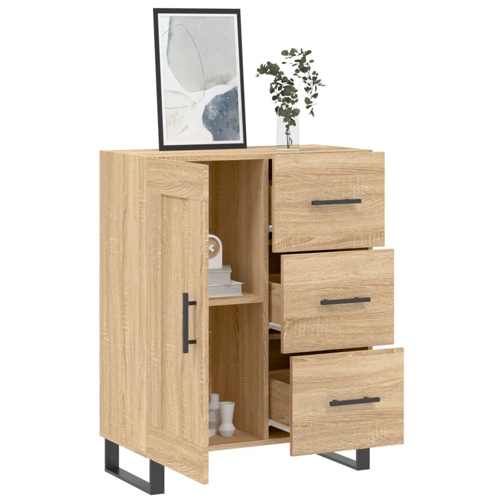 vidaXL Sideboard Sonoma Oak 69.5x34x90 cm Engineered Wood