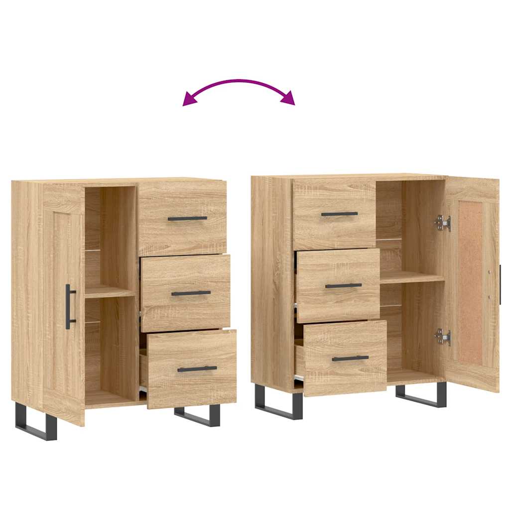 vidaXL Sideboard Sonoma Oak 69.5x34x90 cm Engineered Wood