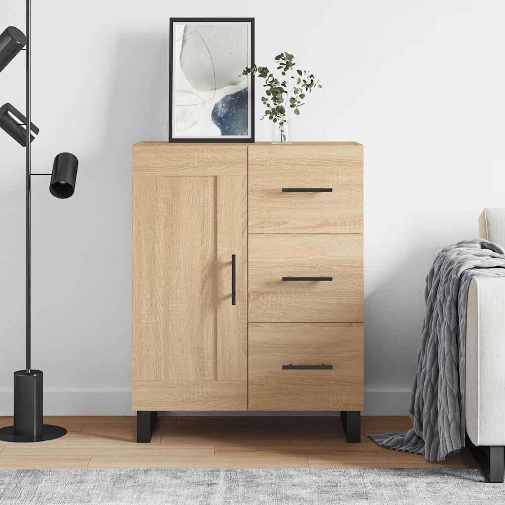 vidaXL Sideboard Sonoma Oak 69.5x34x90 cm Engineered Wood