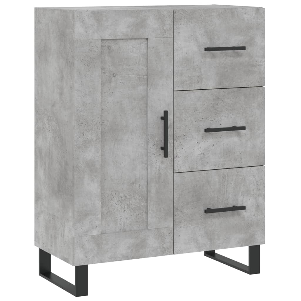 vidaXL Sideboard Concrete Grey 69,5x34x90 cm Engineered Wood