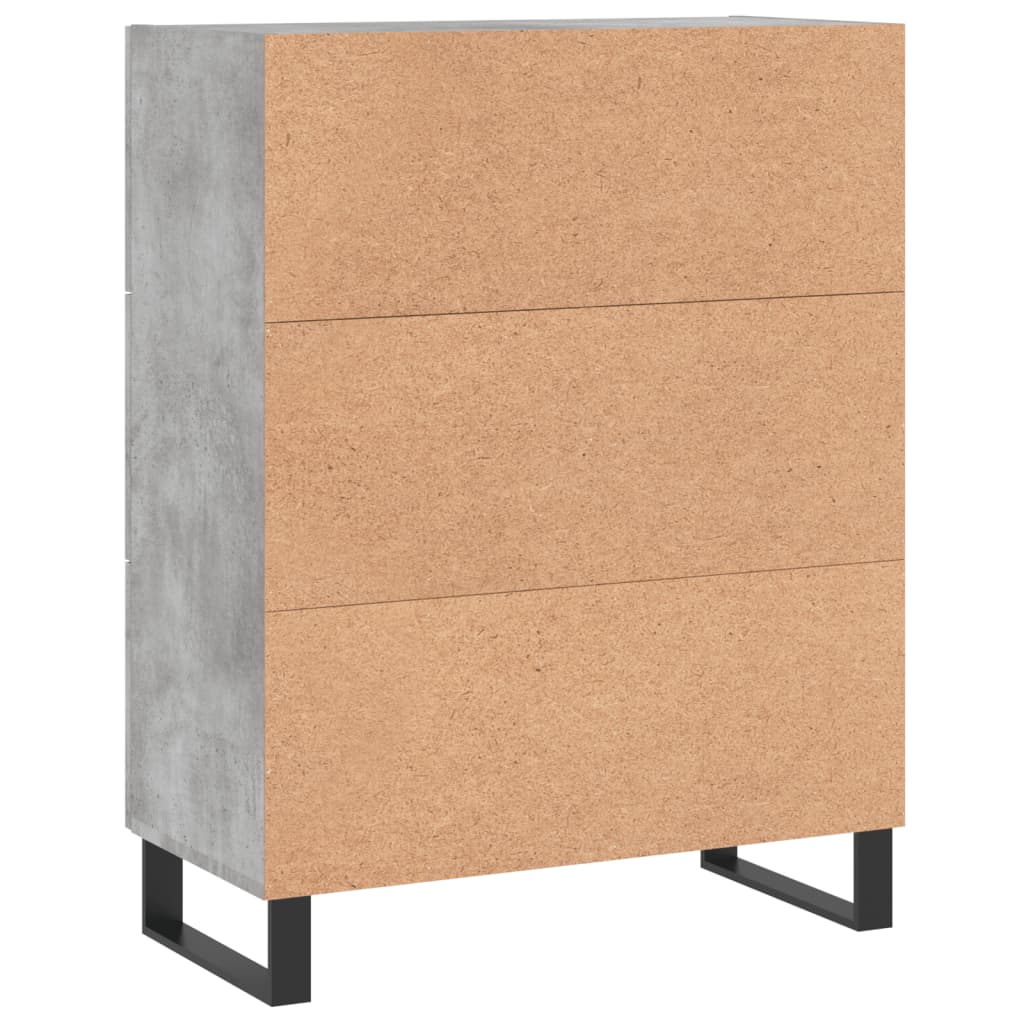vidaXL Sideboard Concrete Grey 69.5x34x90 cm Engineered Wood