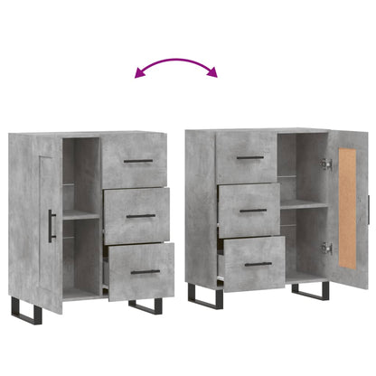 vidaXL Sideboard Concrete Grey 69.5x34x90 cm Engineered Wood