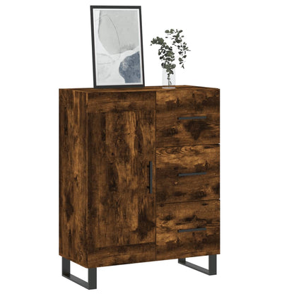 vidaXL Sideboard Smoked Oak 69.5x34x90 cm Engineered Wood