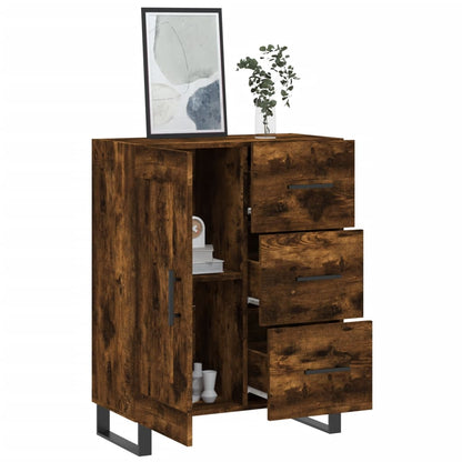 vidaXL Sideboard Smoked Oak 69.5x34x90 cm Engineered Wood