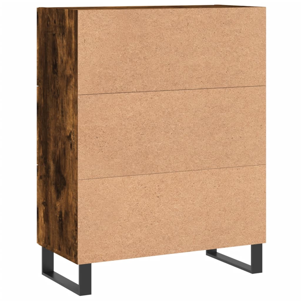 vidaXL Sideboard Smoked Oak 69,5x34x90 cm Engineered Wood