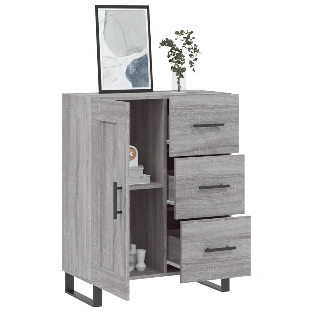 vidaXL Sideboard Grey Sonoma 69,5x34x90 cm Engineered Wood