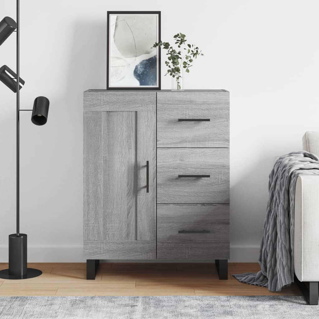 vidaXL Sideboard Grey Sonoma 69,5x34x90 cm Engineered Wood