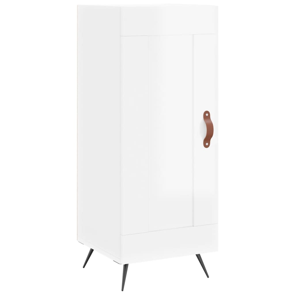 vidaXL Sideboard High Gloss White 34.5x34x90 cm Engineered Wood