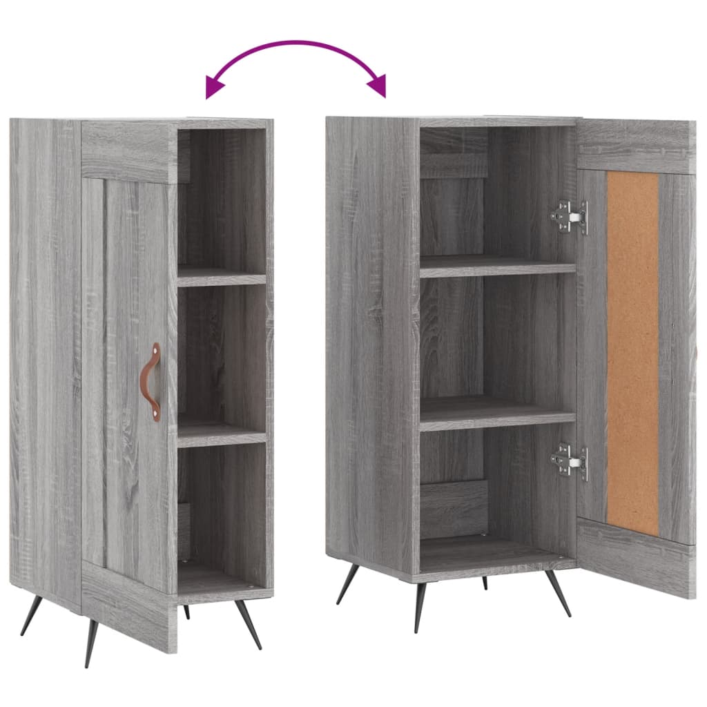 vidaXL Sideboard Grey Sonoma 34.5x34x90 cm Engineered Wood