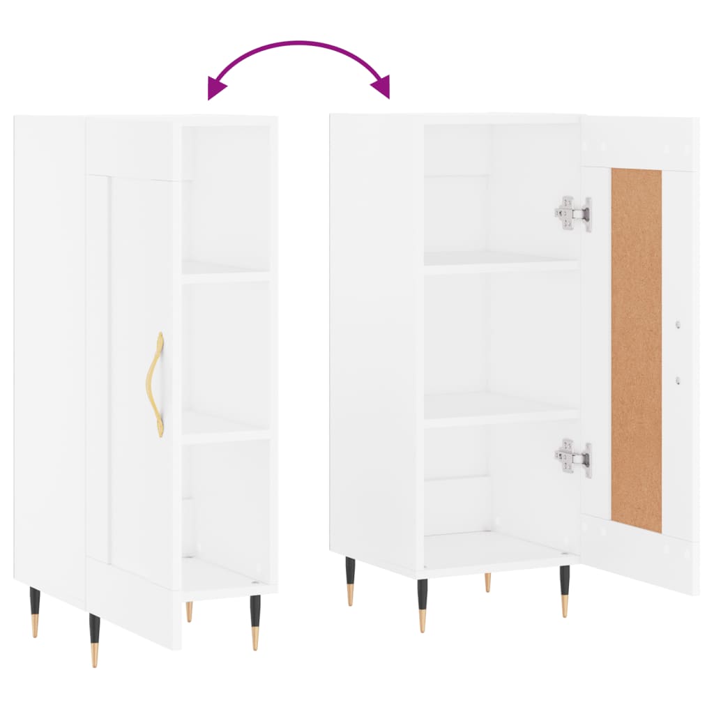 vidaXL Sideboard White 34.5x34x90 cm Engineered Wood