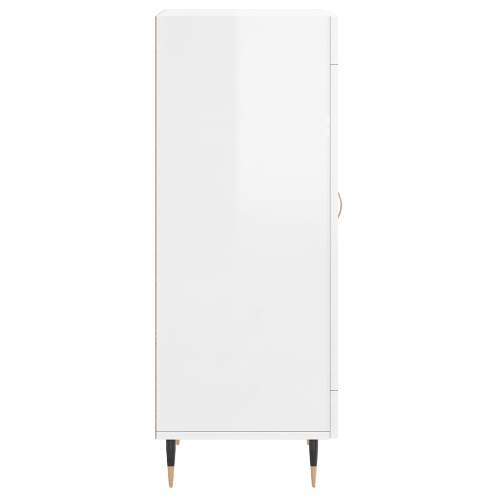 vidaXL Sideboard High Gloss White 34.5x34x90 cm Engineered Wood