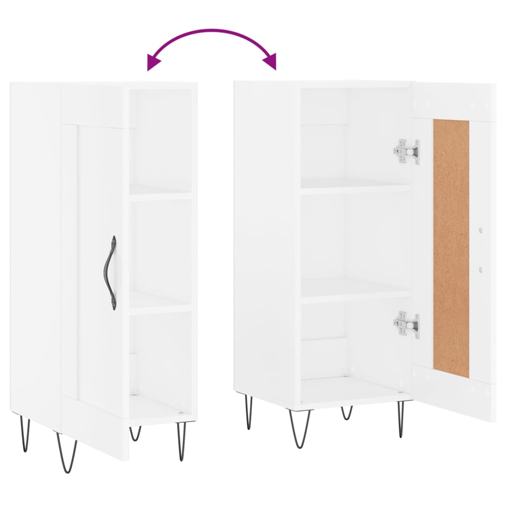 vidaXL Sideboard White 34.5x34x90 cm Engineered Wood