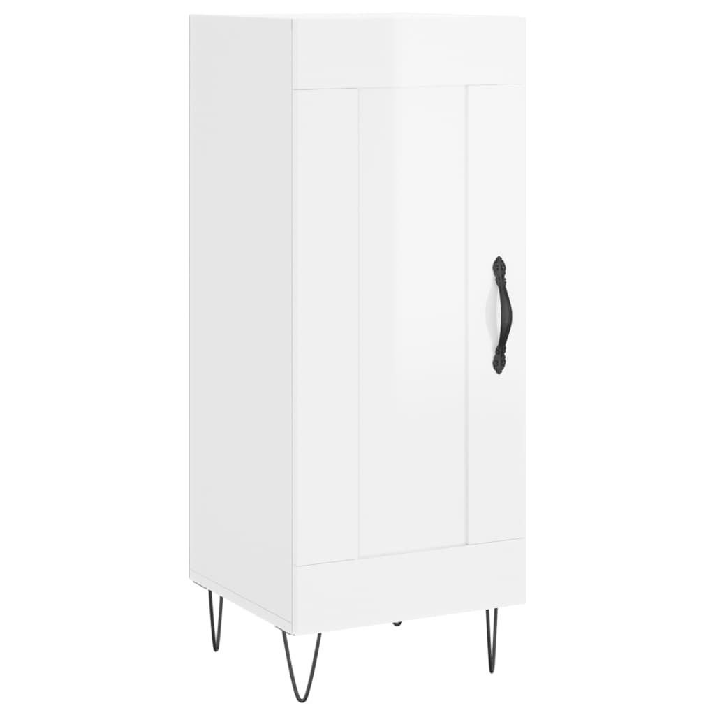 vidaXL Sideboard High Gloss White 34.5x34x90 cm Engineered Wood