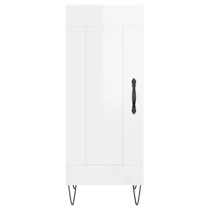 vidaXL Sideboard High Gloss White 34.5x34x90 cm Engineered Wood