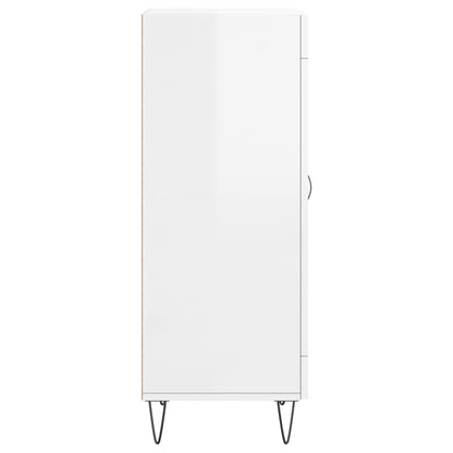 vidaXL Sideboard High Gloss White 34.5x34x90 cm Engineered Wood