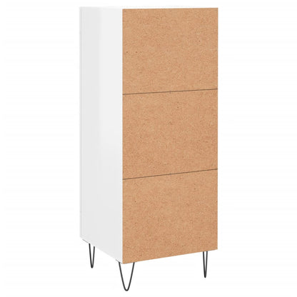vidaXL Sideboard High Gloss White 34.5x34x90 cm Engineered Wood