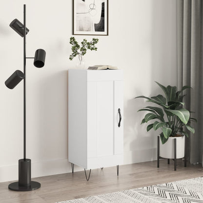 vidaXL Sideboard High Gloss White 34.5x34x90 cm Engineered Wood