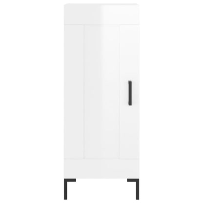 vidaXL Sideboard High Gloss White 34.5x34x90 cm Engineered Wood