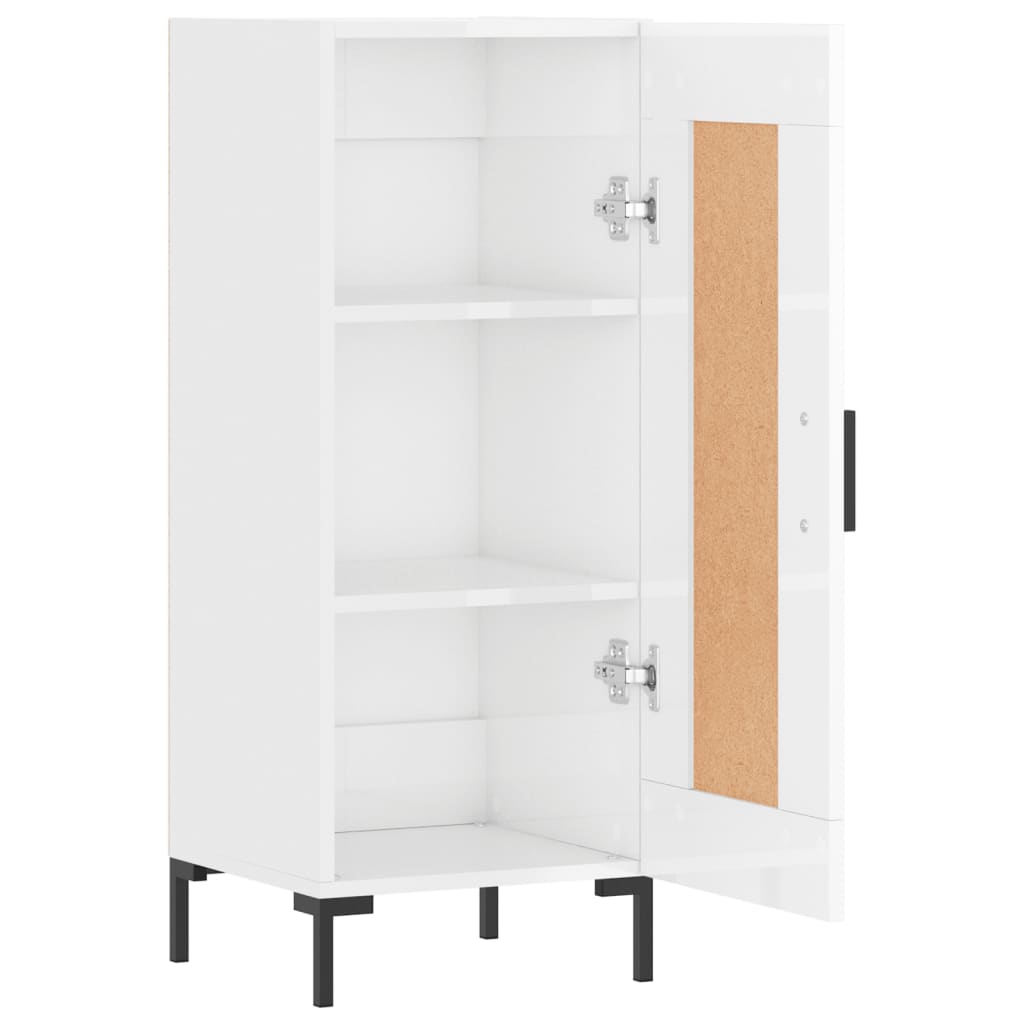 vidaXL Sideboard High Gloss White 34.5x34x90 cm Engineered Wood