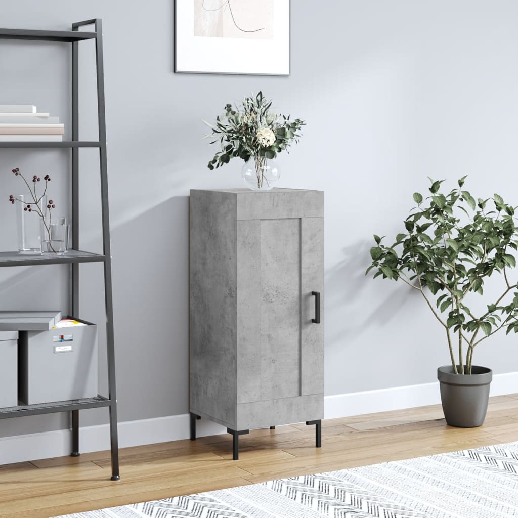 vidaXL Sideboard Concrete Grey 34.5x34x90 cm Engineered Wood