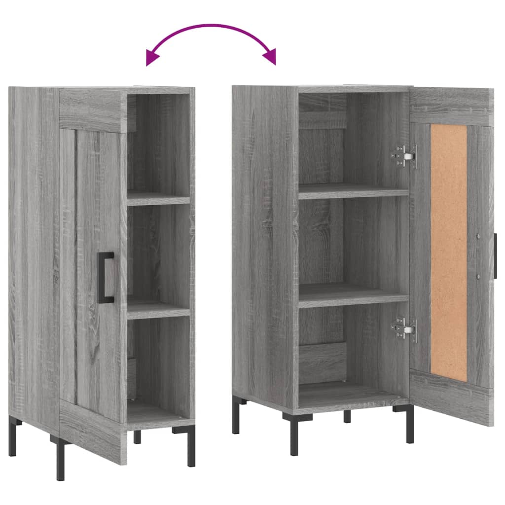 vidaXL Sideboard Grey Sonoma 34.5x34x90 cm Engineered Wood